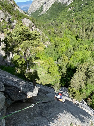 Crack climbing in Little Cottonwood Canyon