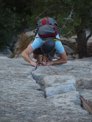 Reaching high on Steort's Arete