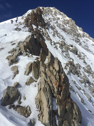 Ascending the East Ridge of the Pfeifferhorn