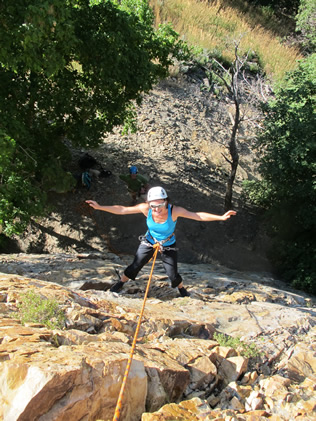 Descending the East Ridge of the Pfeifferhorn