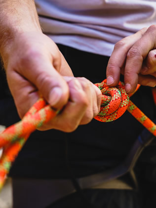 Learning climbing knots