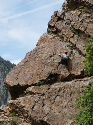 Climbing at Reservoir Ridge