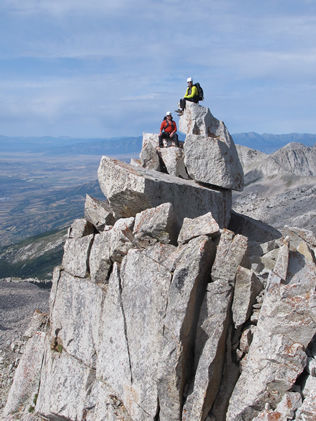 Resting above it all on White Baldy's tiny summit