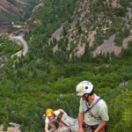 Thumbnail of http://rock%20climbing%20guide%20belays%20client%20final%20pitch%20steorts%20pro%20photo%20uma